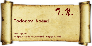 Todorov Noémi névjegykártya